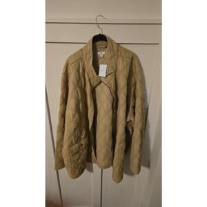 J.Jill Diamond Quilted Garment-Dyed LTBAMBOO Zip-Up Jacket Plus Size 4X